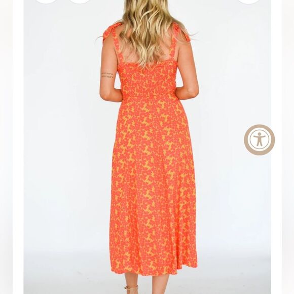Dress Forum Orange Floral Maxi Dress - Picture 6 of 8